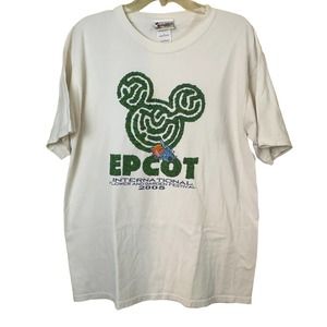 Vintage Rare Walt Disney World Epcot Graphic T-Shirt Size Large 2005 Unisex